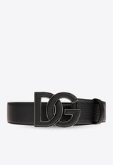 Dolce & Gabbana DG Buckle Leather Belt Black BC4675 AT489-80999