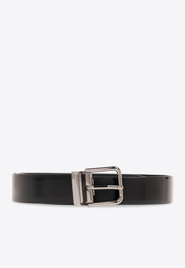 Dolce & Gabbana Brushed Calfskin Belt Black BC4703 AI935-80999