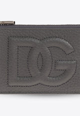 Dolce & Gabbana Logo Embossed Leather Zip Wallet Gray BP3307 AT489-80748