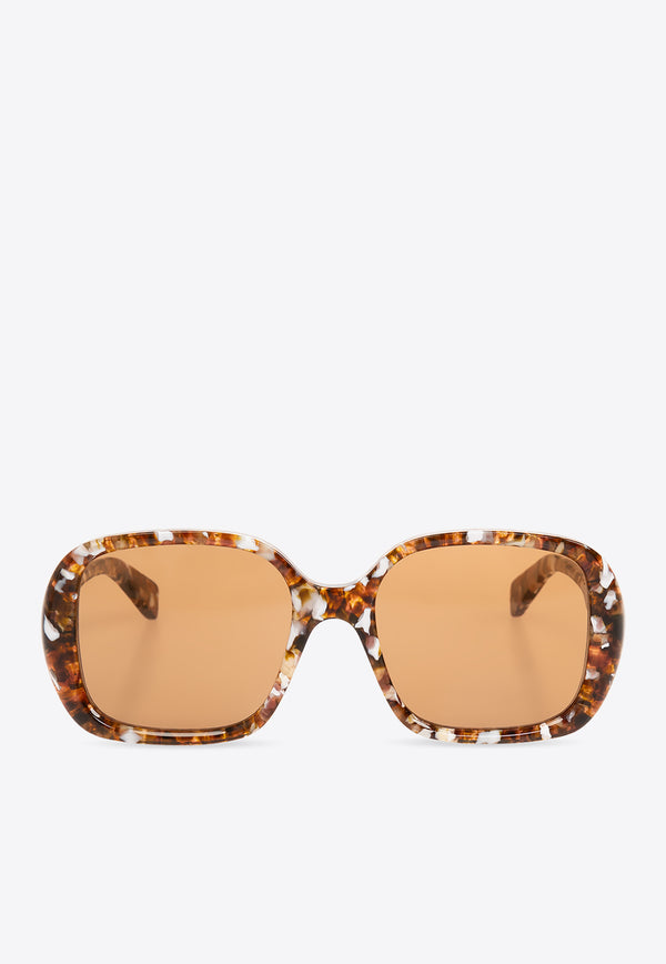 Chloé Gayia Rectangular Sunglasses Brown CH0222S 0-005