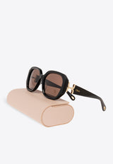 Chloé Marcie Square-Framed Sunglasses Gray CH0236S 0-001