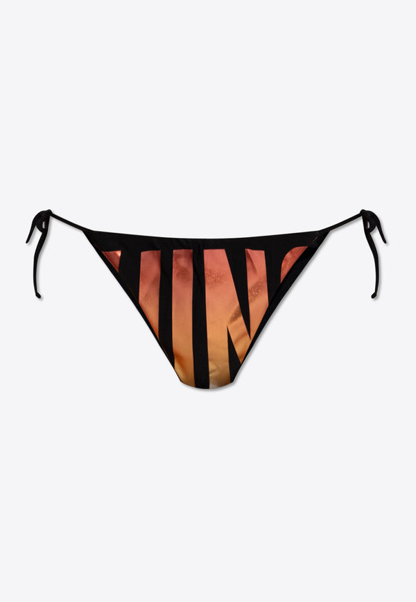 Moschino Rainbow Logo Bikini Bottoms Black DÓŁ 241V2 A5924 9428-1555