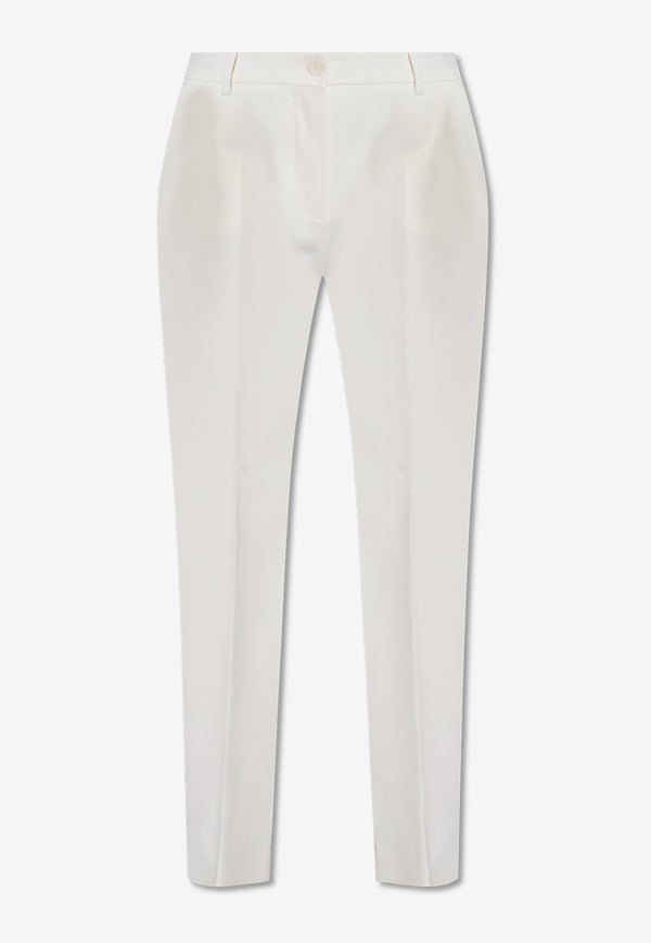 Dolce & Gabbana, NOOS, VTK, Women, Clothing, Pants, Slim-Leg Pants, Tailored Pants, Workwear, Workwear Pants Slim-Leg Wool-Blend Pants White FT0CXT FUCCS-W0001