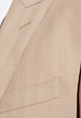Dolce & Gabbana Single-Breasted Pinstripe Wool Suit Beige GK0RMT FR20O-S8051