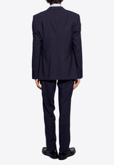 Dolce & Gabbana Single-Breasted Checked Wool Suit Navy Blue GK0EMT FQ2NJ-S8101