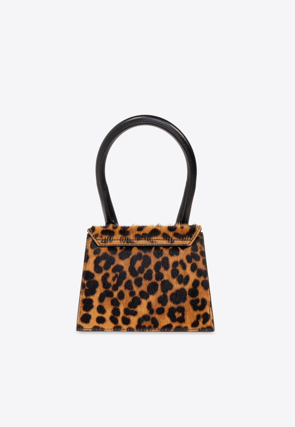 Jacquemus Le Chiquito Moyen Leopard Print Shoulder Bag Brown 213BA002 3168-8BQ