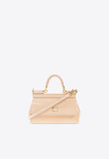 Dolce & Gabbana Small Sicily Leather Shoulder Bag Pink BB7116 A1037-80412