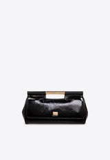 Dolce & Gabbana Large Sicily Patent Leather Clutch Bag Black BB7611 AU803-80999