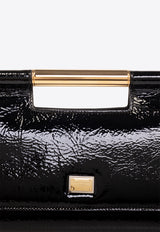 Dolce & Gabbana Large Sicily Patent Leather Clutch Bag Black BB7611 AU803-80999
