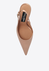 Dolce & Gabbana Lollo 105 Slingback Satin Pumps Pink CG0776 A7630-8H056
