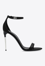 Dolce & Gabbana Keira 105 Satin Sandals Black CR1725 A7630-80999