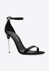 Dolce & Gabbana Keira 105 Satin Sandals Black CR1725 A7630-80999