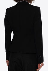 Dolce & Gabbana Single-Breasted Wool Blend Blazer Black F27AWT FUBF1-N0000