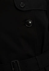 Burberry Kensington Heritage Belted Trench Coat Black 8079409 A1189-BLACK