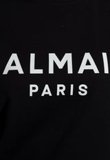 Balmain Logo Print Sleeveless T-shirt Black CF1ED001 BB02-EAB