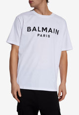 Balmain Logo Print Crewneck T-shirt White CH1EG000 BB73-GAB