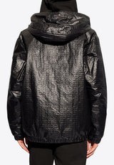 Moncler Ramiere Logo Embossed Windbreaker Jacket Black J10911A00044 597C3-S99