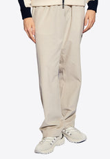 Moncler Logo Embroidered Corduroy Pants Grey J10912A00022 597J0-215