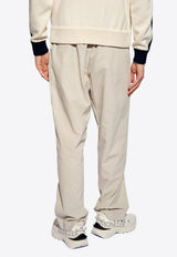 Moncler Logo Embroidered Corduroy Pants Grey J10912A00022 597J0-215