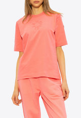 Moncler Logo Embossed Crewneck T-shirt Pink J10938C00002 89A17-416