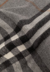 Burberry Check Pattern Cashmere Scarf Gray 8077881 A1345-GREY