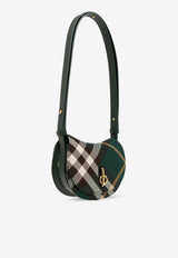 Burberry Mini Rocking Horse Checked Crossbody Bag Green 8081408 B8636-IVY
