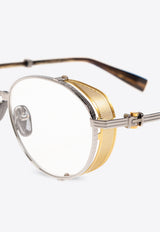 Balmain Brigade Round Optical Glasses Transparent BPX-110B-52 0-0