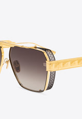 Balmain Premier Aviator Sunglasses Gray BPS-155A-61 0-0