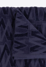 Moncler Logo Monogram Beach Towel Navy Blue J10913D00004 0U347-742