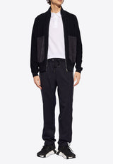 Moncler Side Stripe Logo Track Pants Navy Blue J10912A00005 597FV-77D