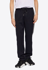 Moncler Side Stripe Logo Track Pants Navy Blue J10912A00005 597FV-77D