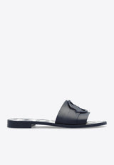 Moncler Mon Logo Rubber Slides Navy Blue J109B4C00130 M4256-77B