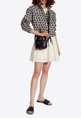 Moncler Mapressa Chain Print Cropped Jacket Navy Blue J10931A00141 597MX-F70