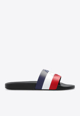 Moncler Basile Striped Logo Rubber Slides Multicolour J109A4C00030 01A49-998