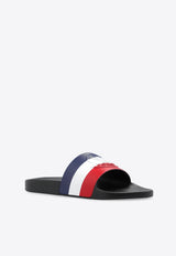 Moncler Basile Striped Logo Rubber Slides Multicolour J109A4C00030 01A49-998