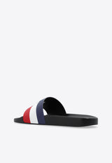 Moncler Basile Striped Logo Rubber Slides Multicolour J109A4C00030 01A49-998