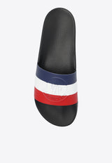 Moncler Basile Striped Logo Rubber Slides Multicolour J109A4C00030 01A49-998