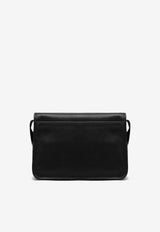 Saint Laurent Niki Hammered Leather Messenger Bag Black 781935AAC8O/R_YSL-1000