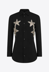 Dsquared2 Starry Night Crystal-Embellished Shirt Black S72DL0750S76512_900
