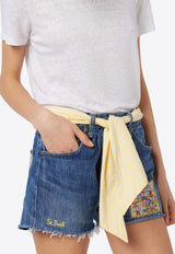 MC2 Saint Barth Libby Floral Patch Denim Shorts Denim ARZ0001_01456F