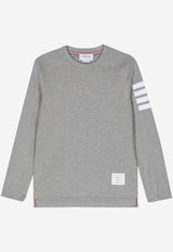 Thom Browne 4-bar Stripes Long-Sleeved T-shirt Gray MJS245A07323_055