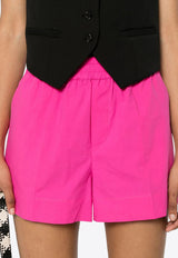 P.A.R.O.S.H Elasticated Waist Poplin Shorts Fuchsia D210149CANYOX24_042