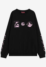 Gucci Graphic Print Logo Sweatshirt Black 784413XJG74/Q_GUC-1152
