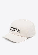 Isabel Marant Tyrone Logo Baseball Cap Ecru CQ001XFBA2C08A_ECBK