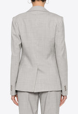 P.A.R.O.S.H Single-Breasted Wool Blazer Gray D420306LILLE_018