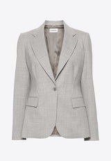 P.A.R.O.S.H Single-Breasted Wool Blazer Gray D420306LILLE_018