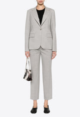 P.A.R.O.S.H Single-Breasted Wool Blazer Gray D420306LILLE_018