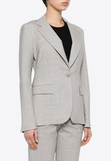 P.A.R.O.S.H Single-Breasted Wool Blazer Gray D420306LILLE_018