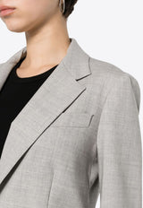 P.A.R.O.S.H Single-Breasted Wool Blazer Gray D420306LILLE_018