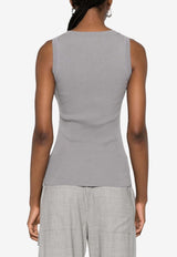 P.A.R.O.S.H Ribbed-Knit Tank Top Gray D540712CIPRIA24_018